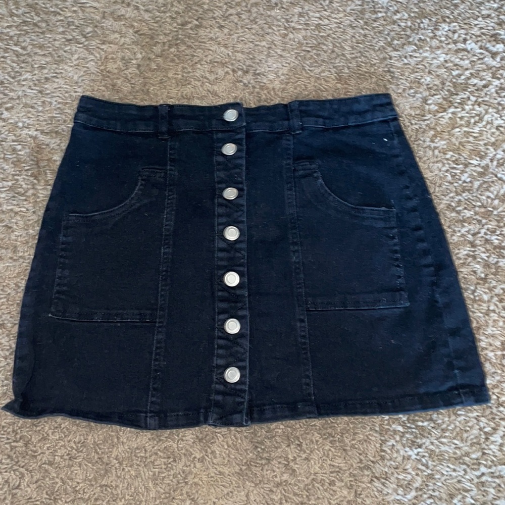 black jean skirt!